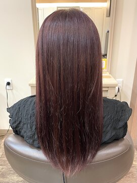 アルターリール(aL ter Rire) 黒髪/グレーベージュ/レイヤーロング/前髪パーマ /中村郁未