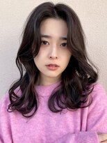 トリコ ショップアンドヘアサロン(tricot shop hair salon)&nbsp;韓国風ロング レイヤーカット センター前髪