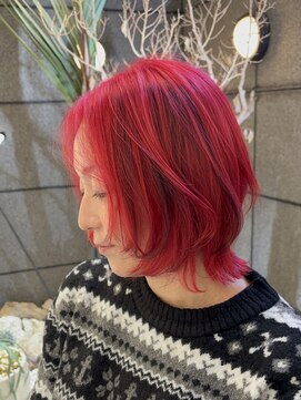 ゼスト フィーノ(ZEST fino) 派手髪レッド！！やっぱりデザインは赤でしょ！！ 立川 【神心】