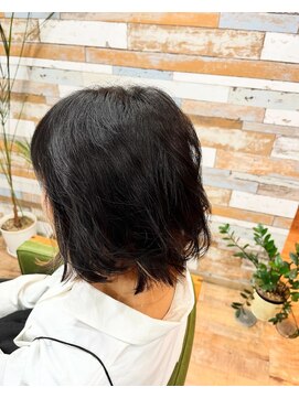 ハウオリ ヘアーワークス(Hauoli hair works) グラデーションボブ×インナーカラー×くすみオレンジカラー