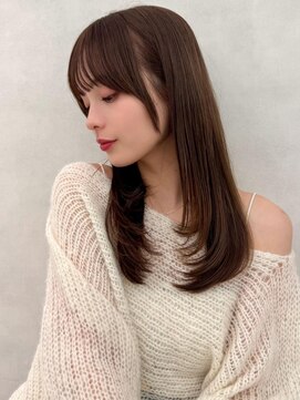 アッシュ 中野店(Ash) イメチェン/似合わせカット/フルバング/レッドブラウン/中野