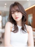 韓国レイヤー顔周りカット透明感カラー髪質改善艶髪シースルー
