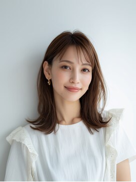 e.m.a プレミアムビューティーサロン 栄駅店(e.m.a PREMIUM BEAUTY SALON) レイヤーカット/イメチェン/外ハネボブ/美髪/ワイドバング/髪型