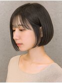 丸みショート前下がり暗髪ナチュラルショートボブ