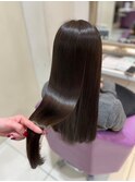 京都美容室 髪質改善 レイヤーカット ブリーチなし 透明感カラー