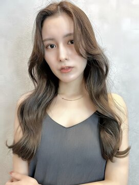 ロンド ロワール 門前仲町(Lond Loire) くびれヘアハイライトカラーアプリコットオレンジ門前仲町0714