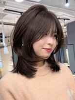 ジアン テラス(GIEN TERRASSE)&nbsp;レイヤーカット大人重めミディアムレイヤーダークブラウン/岸本