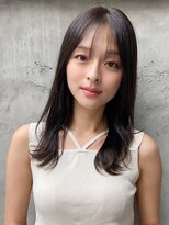 エトラ 渋谷店(etora) 小顔 前髪 ミディアムレイヤーカット 大人ガーリー"