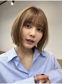 ボブディオリーブベージュ髪質改善縮毛矯正フェイスレイヤー