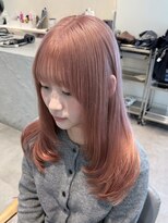 ロカ(roka)&nbsp;ブリーチ1回ピンクベージュ　レイヤーカット