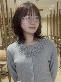 レイヤーカット × ラベージュ