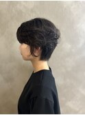 ハンサムショート×パーマ