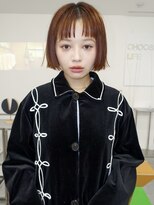 ヨーテ(yote)&nbsp;オレンジブラウンカラー×切りっぱなしミニボブ