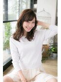 大人かわいい くせ毛風カール