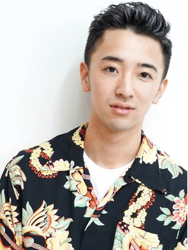 メリケンバーバーショップ コウベ(MERICAN BARBERSHOP KOBE) ビジネスアップバングショートツーブロックテクノ#m5192