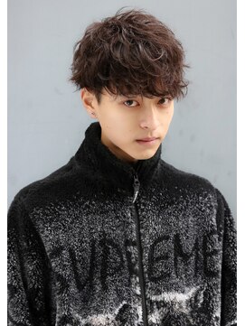 ネイビー(NAVY) ソフトツイストパーマショートレイヤー くせ毛風パーママッシュ