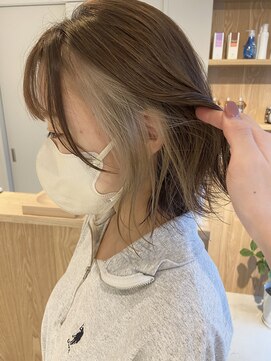 トリート 船堀店(TREAT) ミルクティーグレージュ×インナーカラー