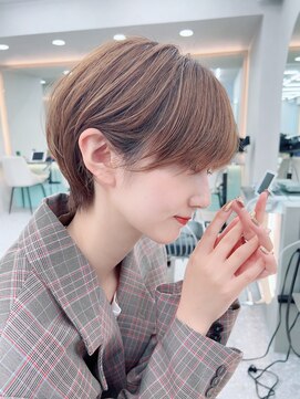 ロンドブルーム 天神大名店(Lond Bloom) 大人可愛いショートボブ/耳かけショート/ショートヘア
