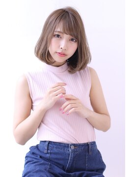 オーロ(ORO) 20代30代40代50代斜めバンググレージュカラーシルキーベージュ