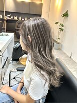 ブレンド 渋谷(BLend)&nbsp;ハイライトカラーマチルダボブインナーグレージュ前髪