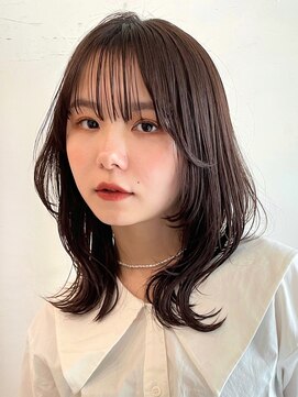 ガーデン ムサシコスギ(GARDEN MUSASHIKOSUGI) 小顔にみえる抜け感顔まわりレイヤー×黒髪暗髪カラー