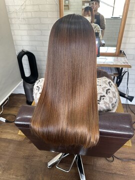 ライフ 四条畷店(Lyfe) 美髪エアリーロング_ピンクブラウン髪質改善ストレート_427