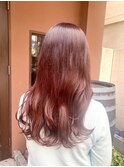 レイヤー/ピンク/カシスカラー/ブリーチなし/トリートメント