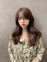 サンプラス(san+)&nbsp;【マユコ】シースルーバングくびれロングレイヤー小顔ヘア