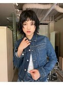 癖毛風パーマ×ショートボブスタイル