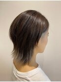大人かっこいいレイヤーカット ウルフ裾カラー インナーカラー