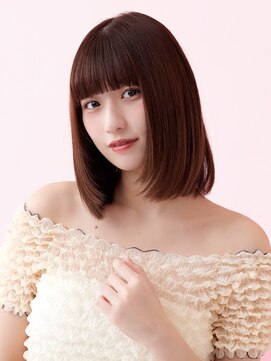 ラフィス ヘアー ピア― 高知店(La fith hair peer) 【La fith】ブリーチなしダブルカラー×切りっぱなしボブ