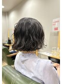 ショート/外ハネボブ/切りっぱなしボブ/ゆるふわ巻き/20代