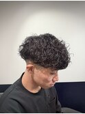 フェード×緩めプードルパーマ