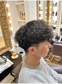 スペインカール風×波巻きパーマ☆