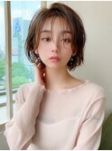 ひし形ショートボブレイヤーイメチェン美髪ホワイトブロンド