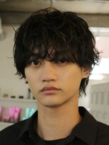 バイフィフス 原宿/表参道(by fifth)&nbsp;韓国風センターパートウルフマッシュ波巻きスパイラルパーマ黒髪