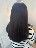 桑名ロングレイヤーカットハッシュカット透明感カラー重めロング
