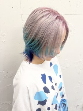 ヘアサロン エフ 渋谷(F) #デザインカラー#ウルフカット