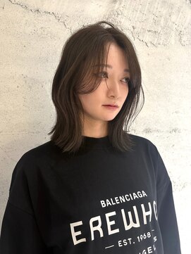 ヨーク(YOKE) 【YOKE】レイヤーボブくびれオリーブベージュブリーチなし