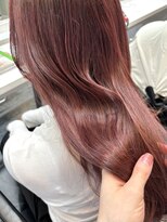 ユイマァル 岡山店(YUIMARL)&nbsp;20代30代ロングピンクブリーチダブルカラー岡山カラー