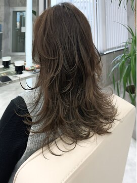 エヴァン(HEVIN) レイヤーカット☆オリーブブラウン☆