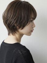 ウィールール 手稲店(WE RULE)&nbsp;くすみベージュカラー×王道耳掛けショートボブ