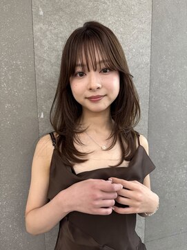 ロンドポレール 北千住(Lond polaire) オリーブグレー/レイヤーカット/黒髪/マロンベージュ/