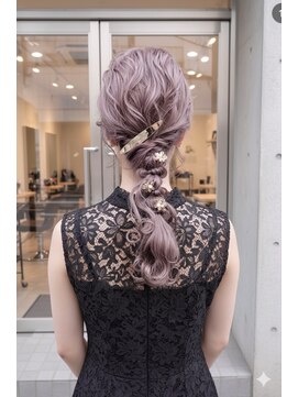 お呼ばれパーティーヘアセット13/ヘアセット/アレンジ/髪質改善