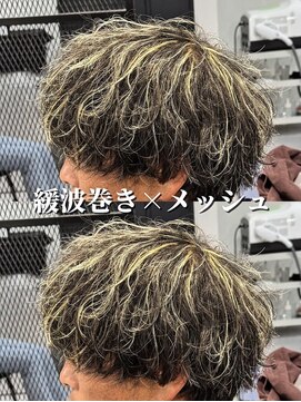 波巻きパーマ／メッシュ／マッシュ