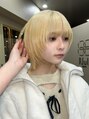 ヌル 神宮前店(Null)&nbsp;2ブリーチでブロンドに似合わせカット