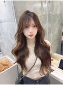 イメチェンヘアスタイル小顔に見せるヘアココアベージュ