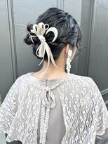 グリップ(GRIP)&nbsp;結婚式2次会お呼ばれヘアセットリボンアレンジ/オオタユキ
