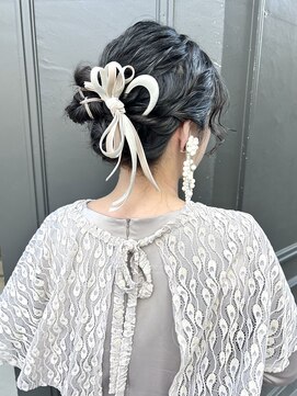 グリップ(GRIP) 結婚式2次会お呼ばれヘアセットリボンアレンジ/オオタユキ