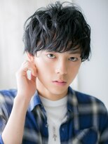 モッズヘア メン 上尾東口店(mod's hair men)&nbsp;小顔カジュアル無造作アッシュブラックマッシュパーマa1上尾